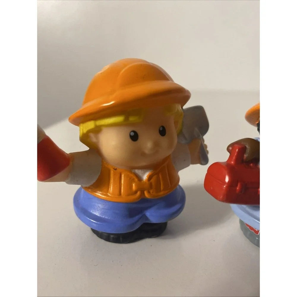 Fisher Price Little People Lot Of 3 Construction Worker Figures- Hard Hat